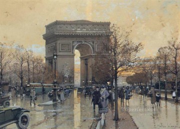 The Arc de Triomphe Paris Eugene Galien Laloue Oil Paintings